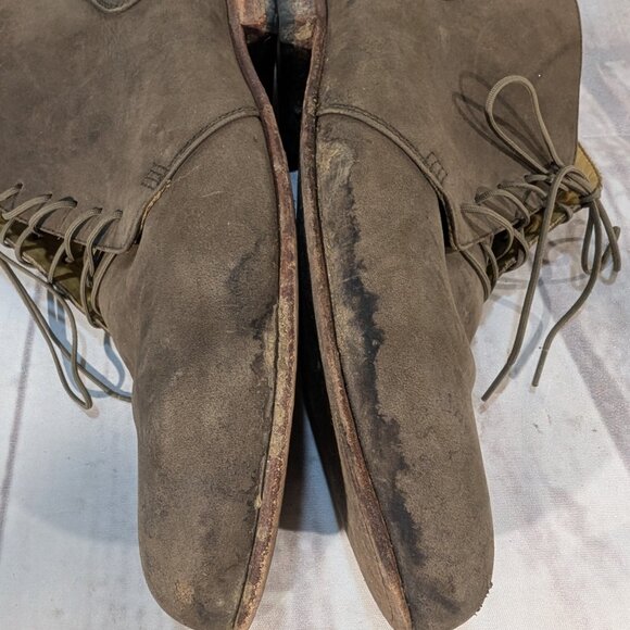 Nisolo Men's Khaki Green Suede Lace Up Everyday Chukka Boot Size 9.5 - Picture 6 of 9